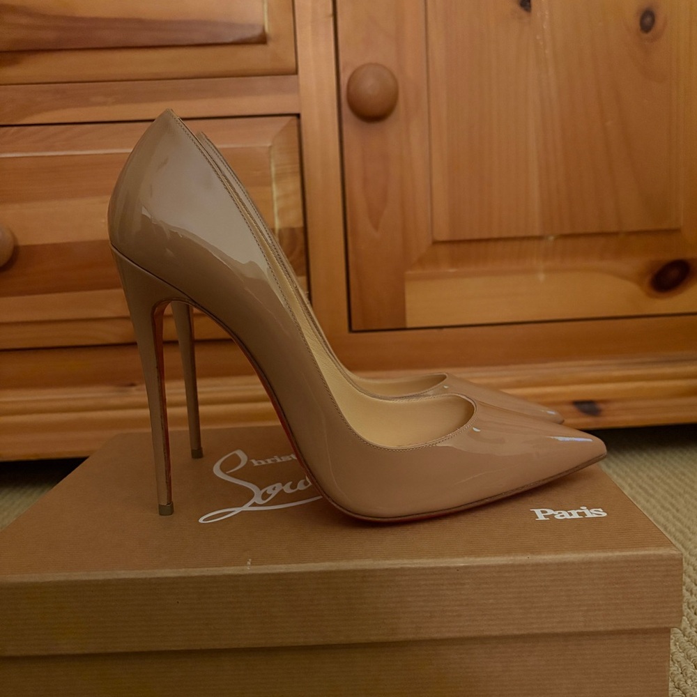 Christian Louboutin SoKate Heel (Beige Patent)